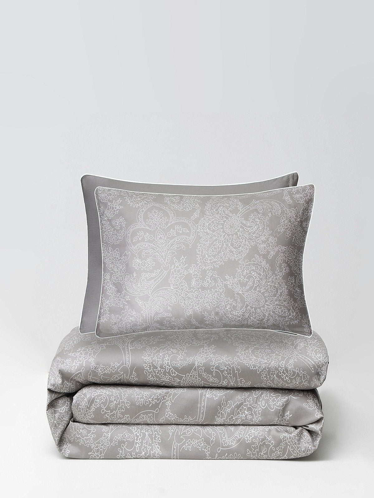 Satin bedding set made of 400 thread count cotton and tencel fiber, 160x200 cm-0