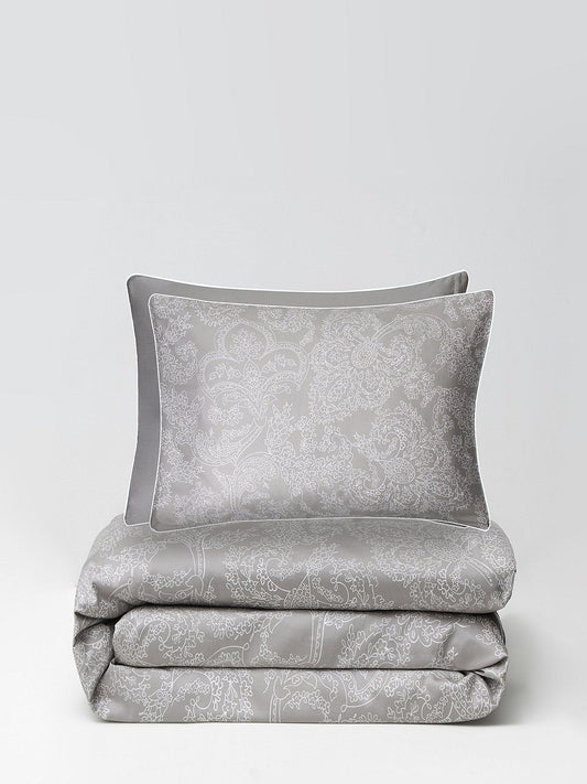 Satin bedding set made of 400 thread count cotton and tencel fiber, 160x200 cm-0