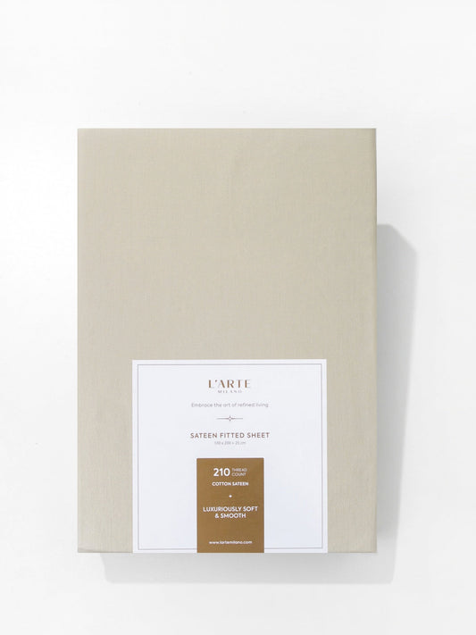 Satin fitted sheet, 180x200 cm-0