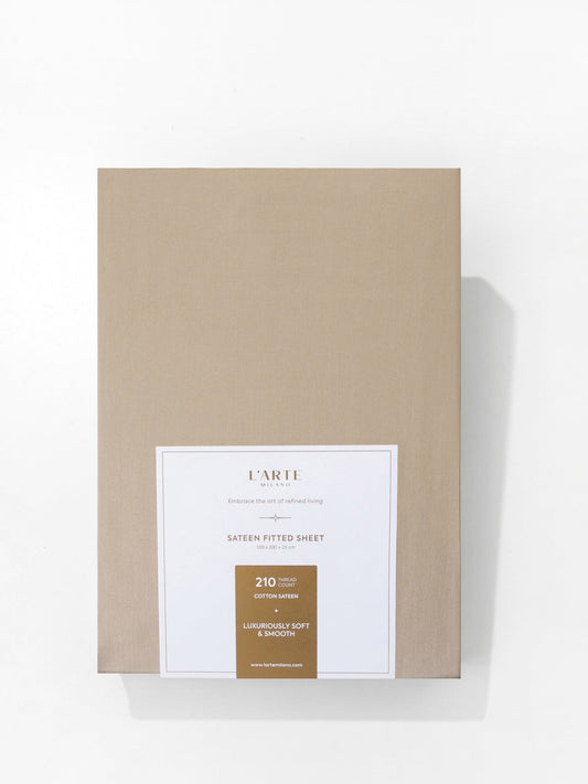 Satin fitted sheet, 180x200 cm-0