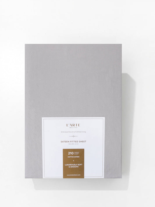 Satin fitted sheet, 160x200 cm-0