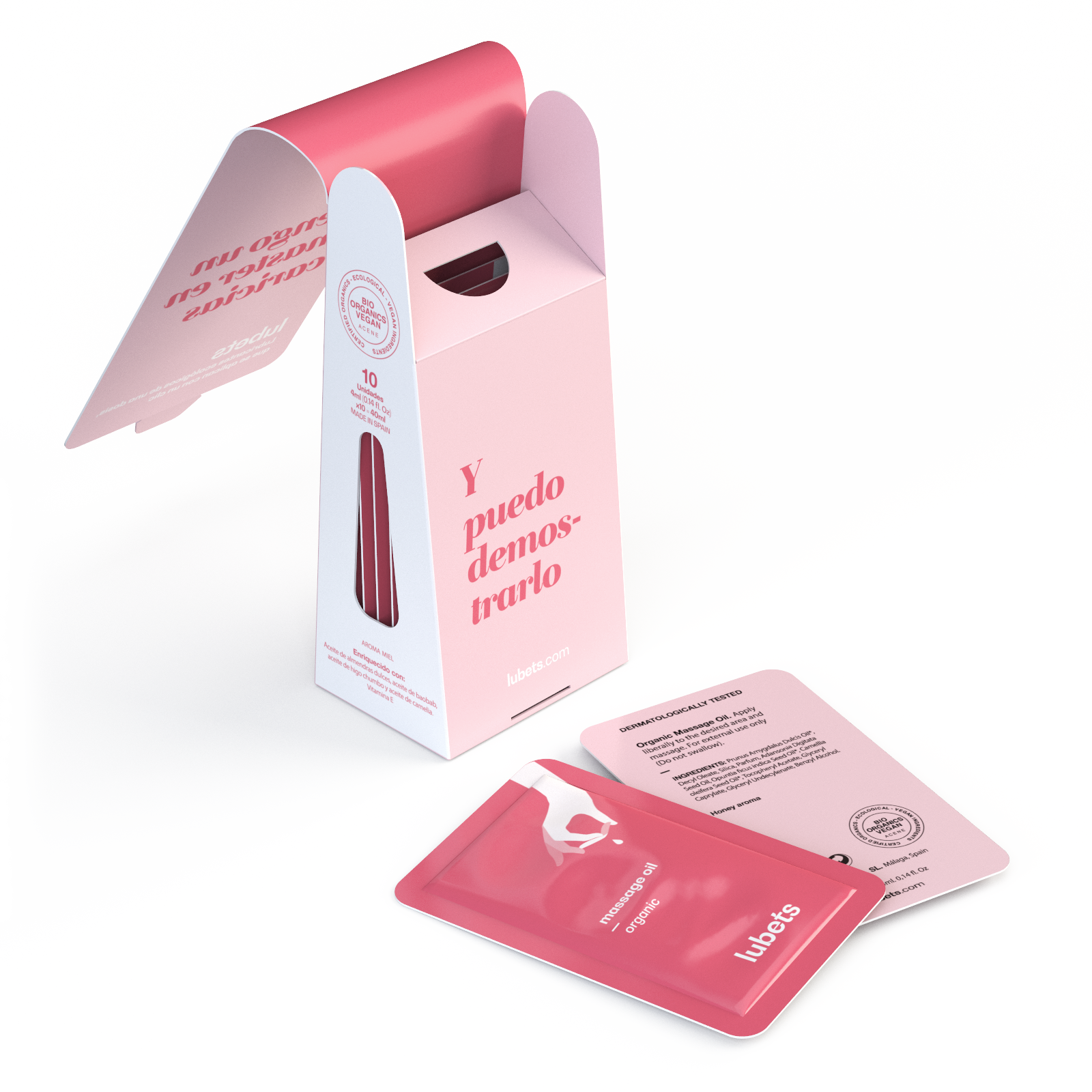 Aceite de masaje ecológico y vegano | Lubets Pack 10-1