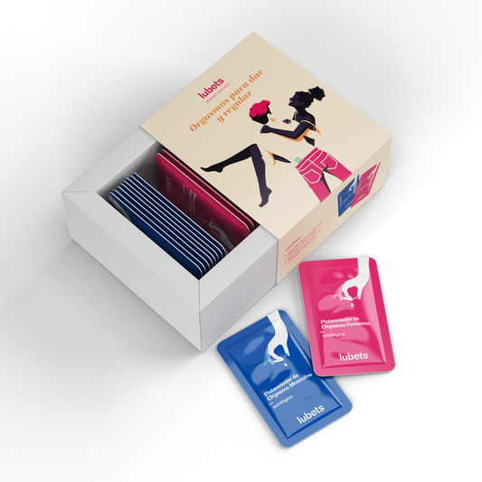 LUBETS Pack Regalo para parejas: geles íntimos ecológicos para dar y regalar-0